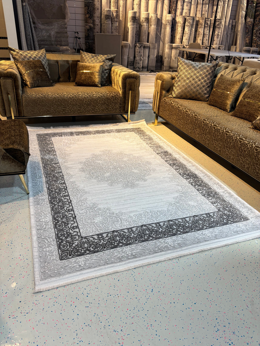 Silver Ember™ Turkish Rug