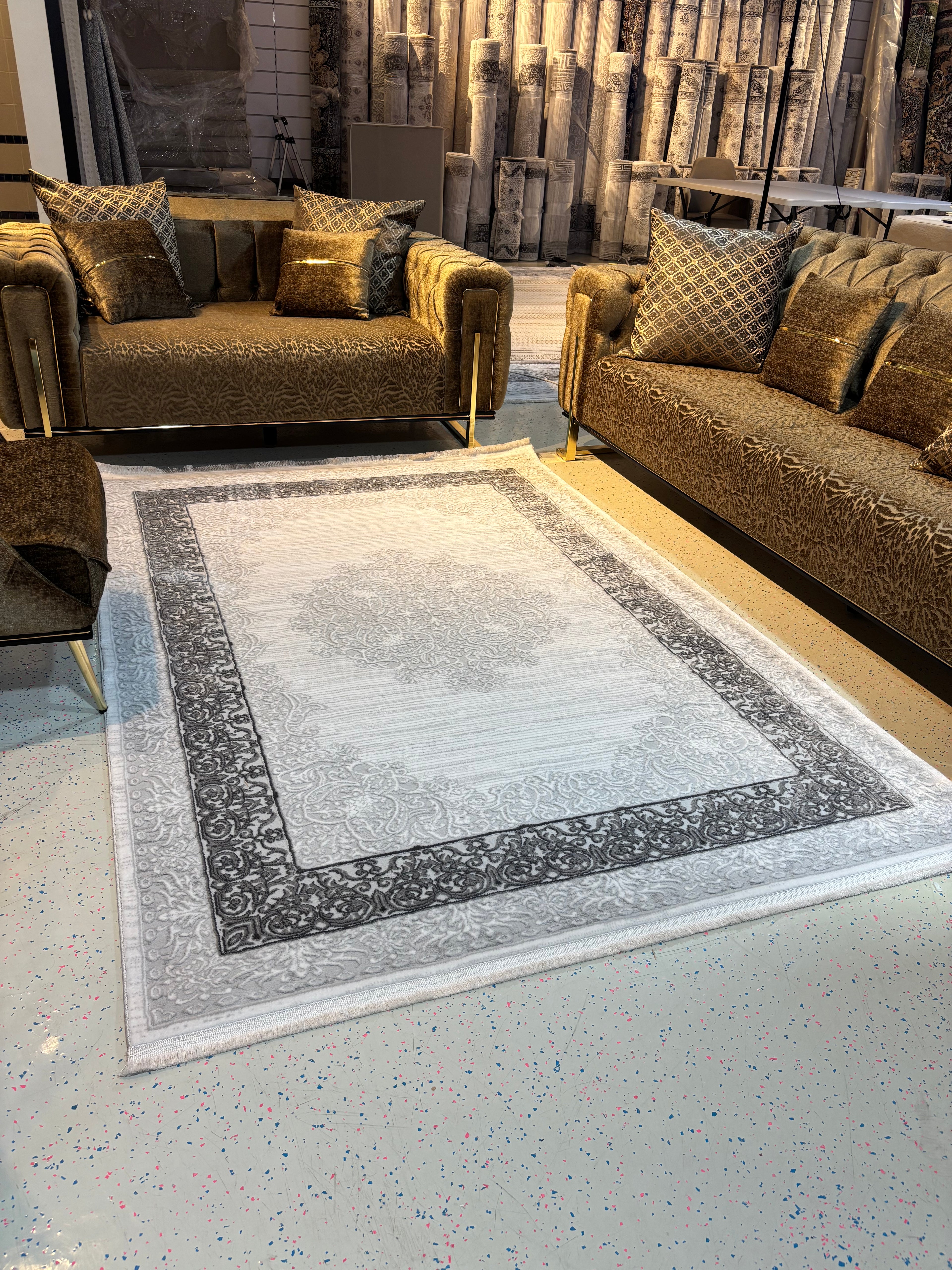 Silver Ember™ Turkish Rug